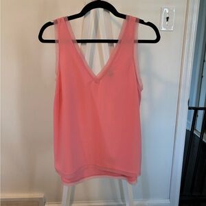 Halogen Coral V-Neck Tank Top